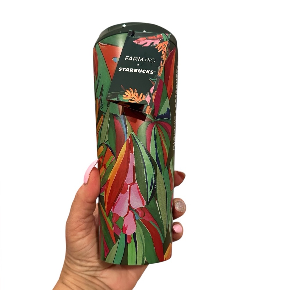 FARM RIO x STARBUCKS COLLAB LIMITED EDITION 16oz GREEN TROPICAL CUP